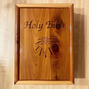 wooden bible box or stash box